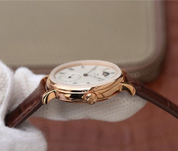 Replica IWC Vintage IW544803 White Dial RG Brown Leather Strap