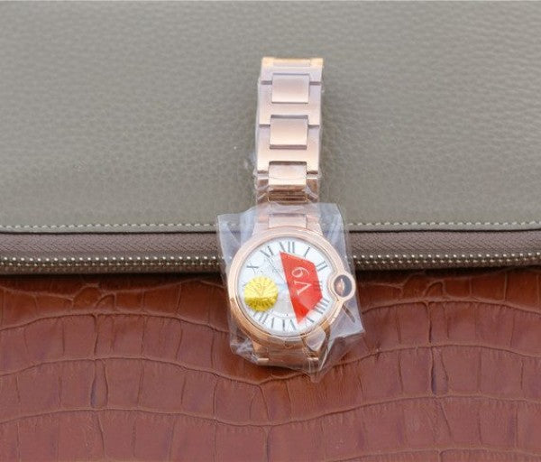 Replica Cartier Ballon Bleu 36mm RG White Textured Dial RG Bracelet