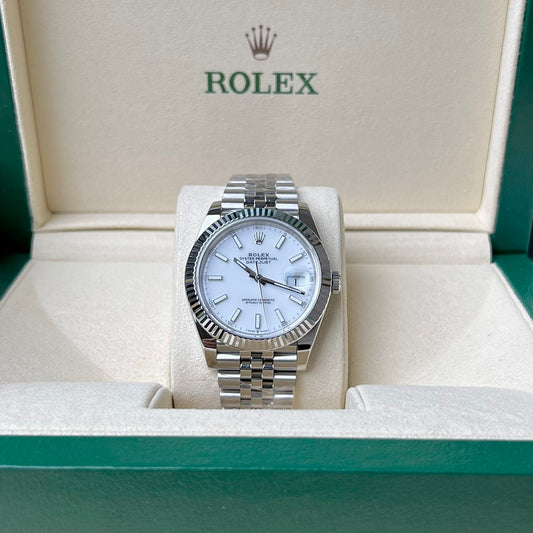 Rolex DateJust 126334 Replica Watch White Enamel Clean Factory 41mm