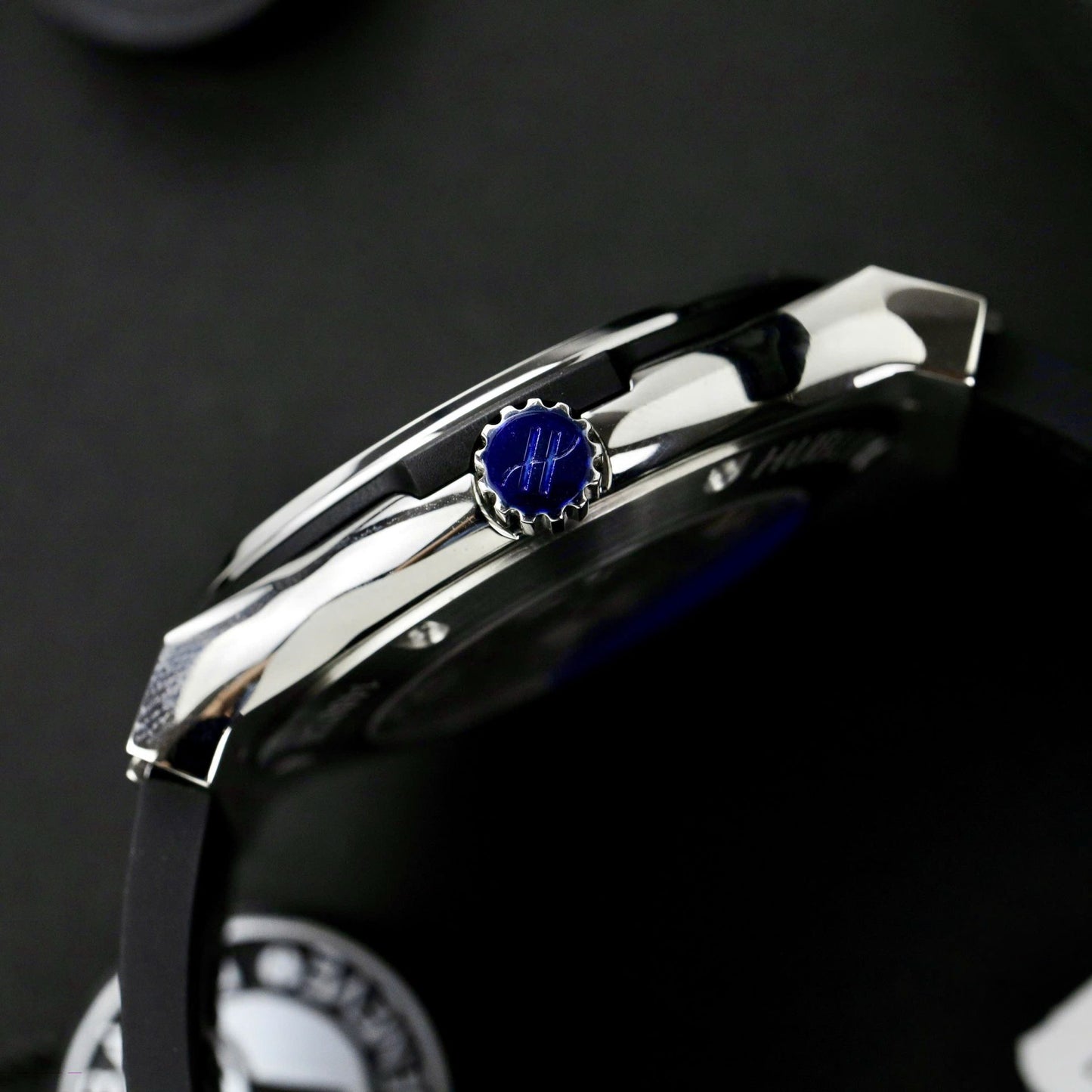Hublot Classic Fusion Titanium Replica Watch Black Dial Custom Moissanite Diamonds 42mm