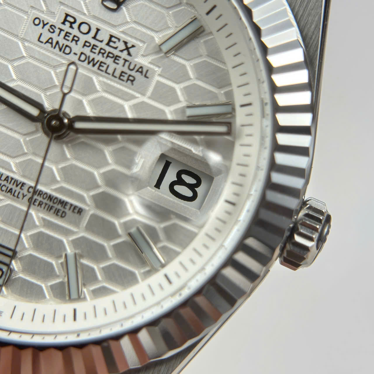 Rolex Land-Dweller 127336 White   Honeycomb Motif Dial Best Replica Watches 40mm