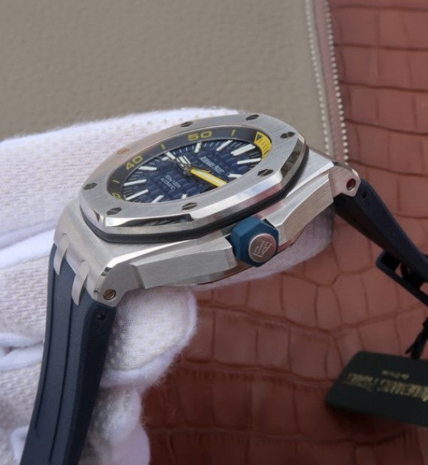 Replica Audemars Piguet JF Royal Oak Offshore Diver 2017 Blue 15710 Rubber Strap A3120