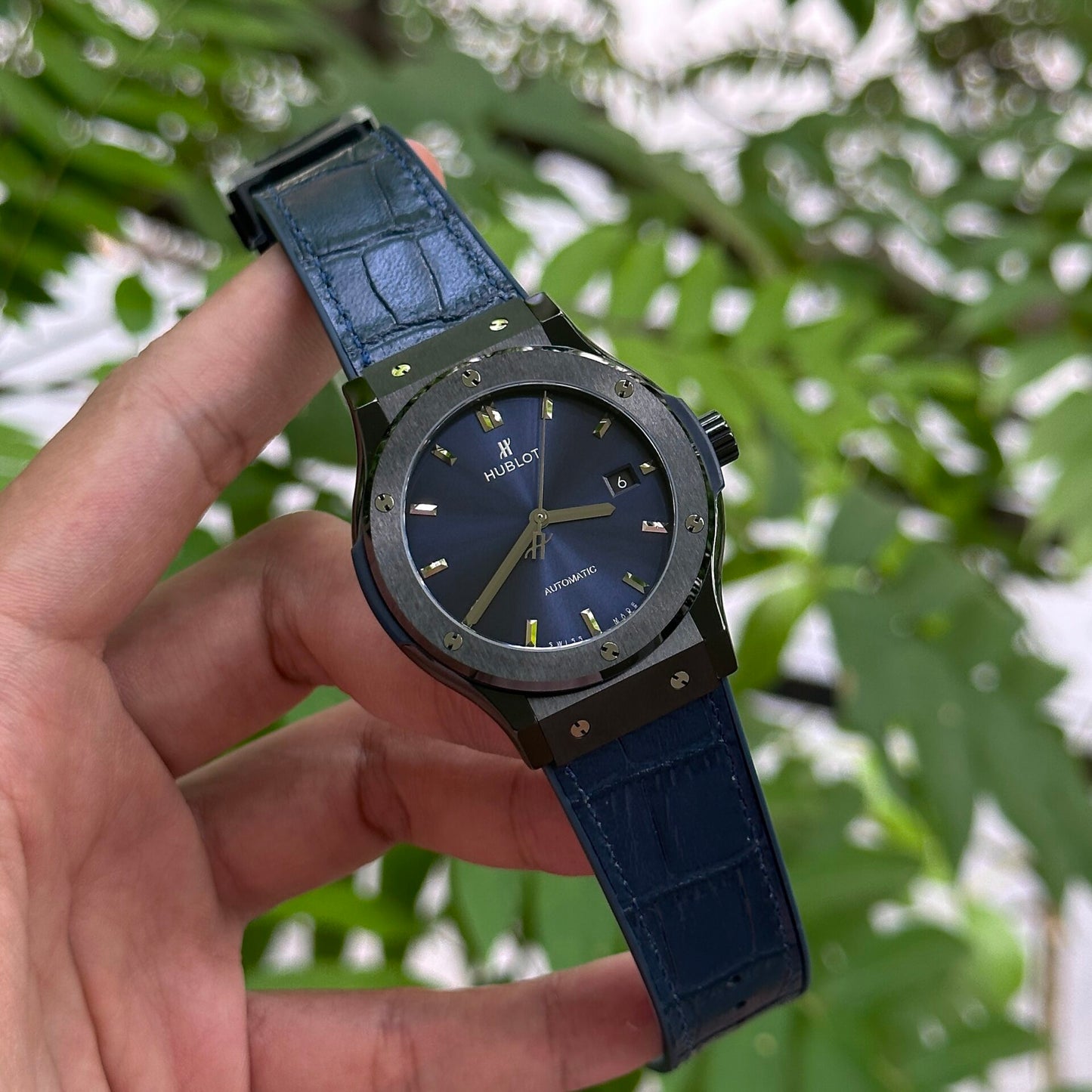 Hublot Classic Fusion Ceramic Blue Best Replica Watch JJZ 42mm