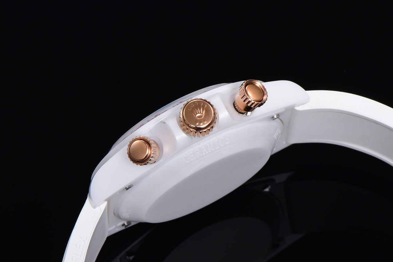 Rolex Daytona-AET x ROLEX x Picasso Crossover-Charles the Great-White(1:1 replica)