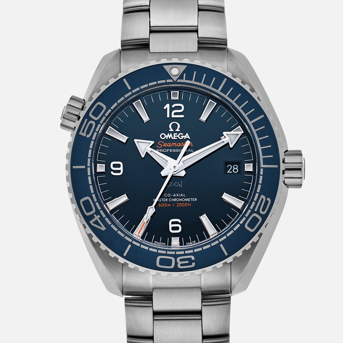 Seamaster Planet Ocean 600M Co-Axial Master Chronometer 43.5mm Blue Dial On Bracelet(1:1 replica)