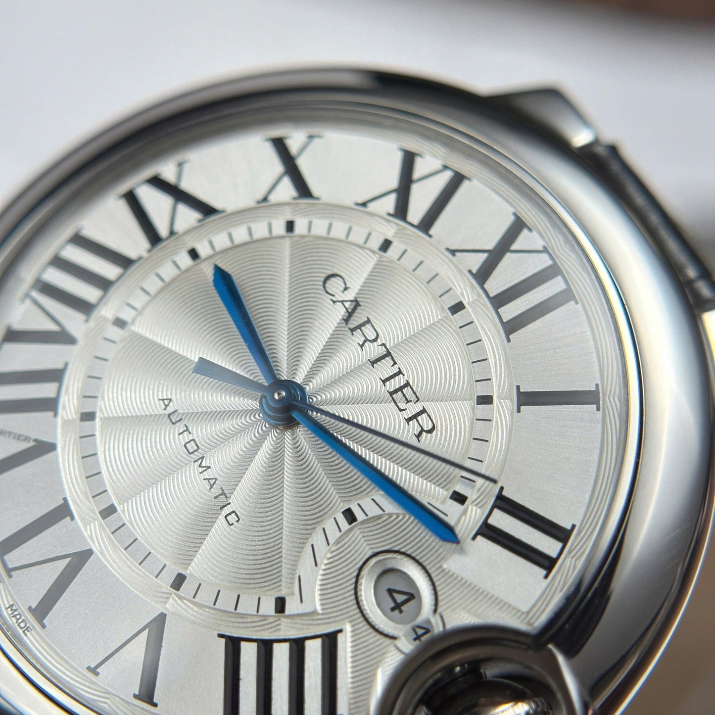 Cartier Ballon Bleu Replica 11 Watch White Dial Leather Strap AF Factory 40mm