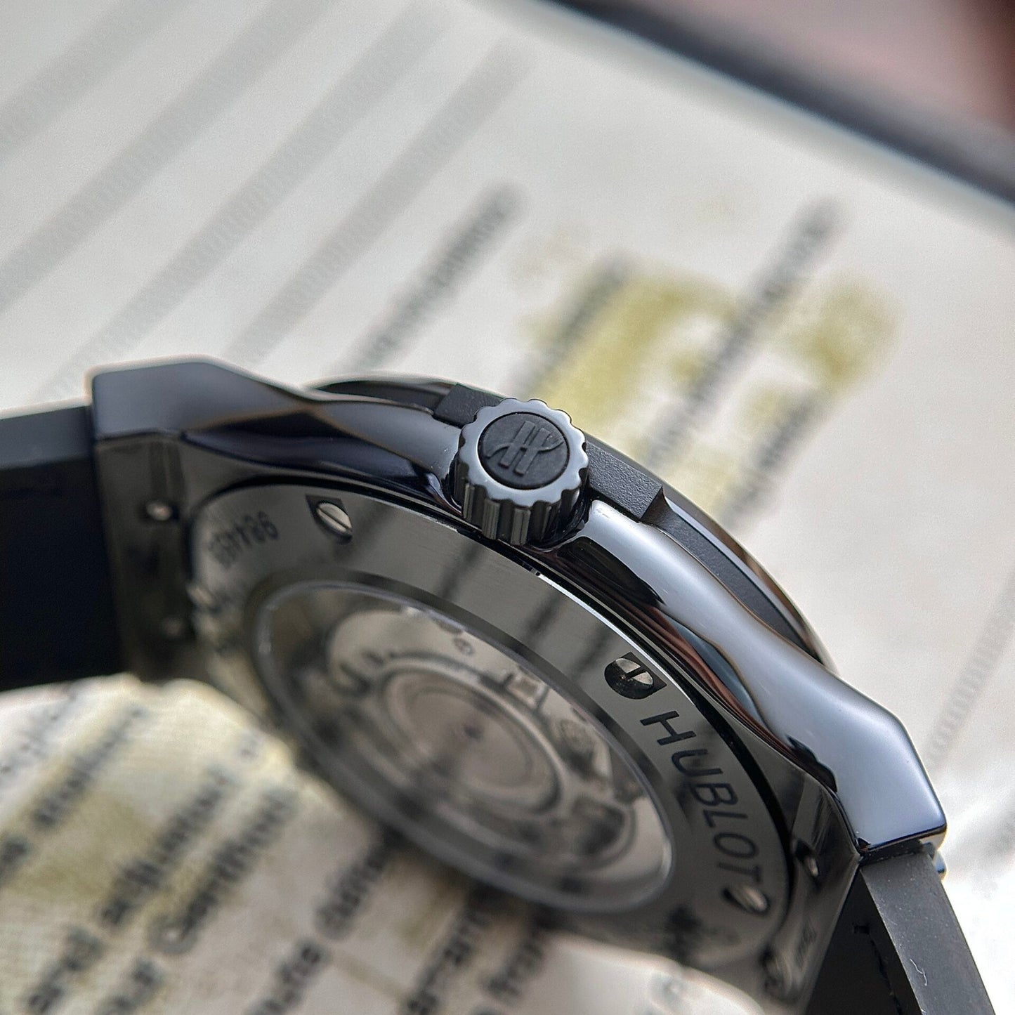Hublot Classic Fusion Ceramic Carbon Dial Rep 11 Watch JJZ 42mm