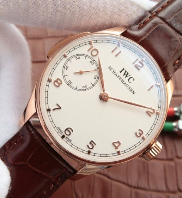 Replica IWC YLF Portuguese YG IW5242 White Dial A95290