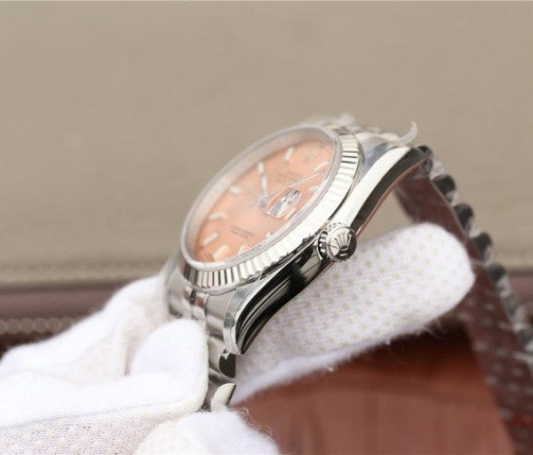 Replica Rolex DateJust 36mm SS 116234 ARF Pink Dial Stick Markers 904L SS Oyster Bracelet SA3135