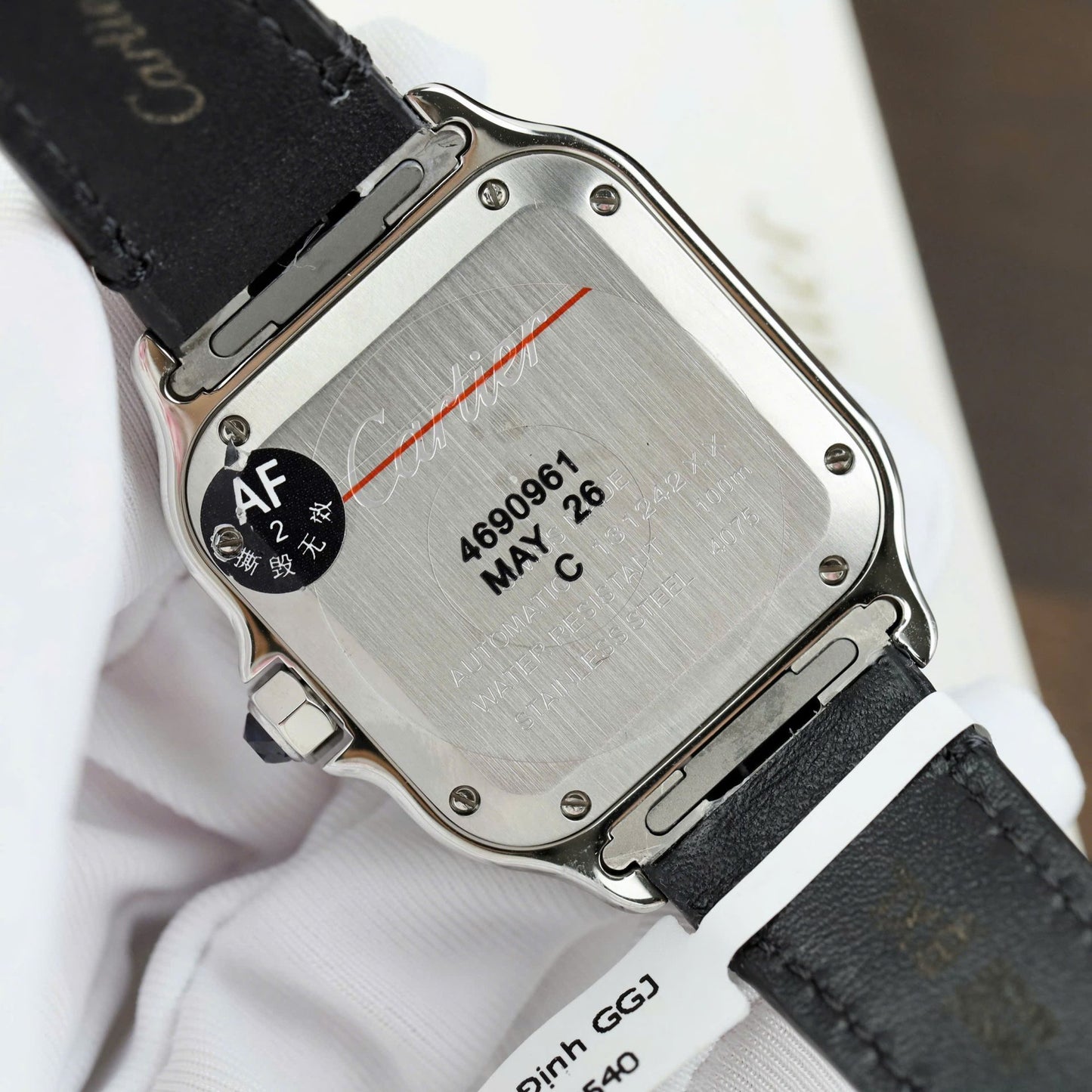 Cartier Santos Women¡¯s White Dial Copies Watches Moissanite Diamonds Custom BV Factory 35.2mm