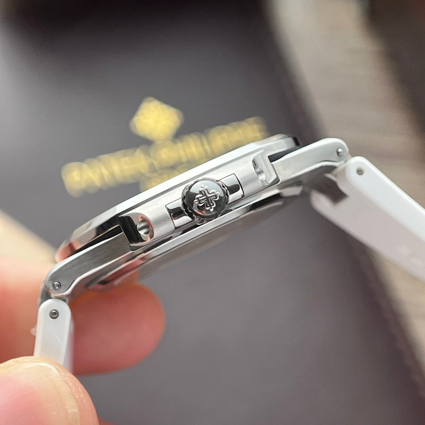 Patek Philippe Nautilus 5711 Best Replica Watch White Rubber Strap 3K Factory 40mm