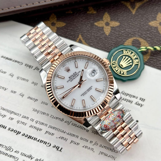 Rolex Replica Watches DateJust 126331 Demi Rose White Dial Clean Factory 41mm