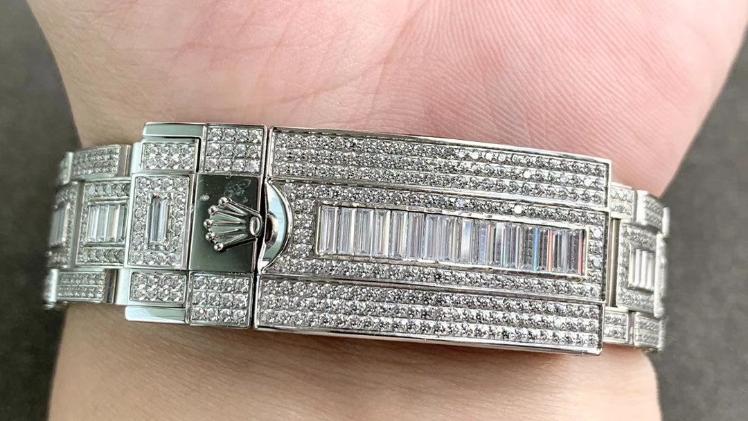 Rolex Submariner Diamond Pav¨¦ Special-Blue Diamonds-full diamonds-40MM(1:1 replica)