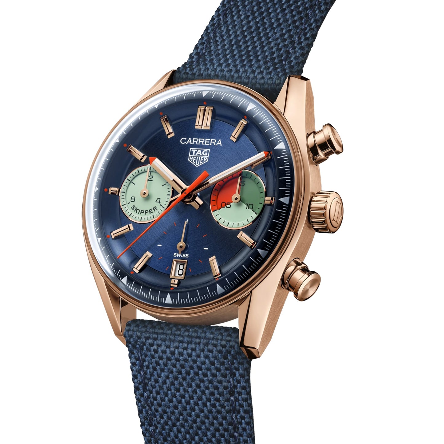 TAG Heuer Replica Watch Carrera Chronograph Skipper Automatic 39 mm Gold 5N(1:1 replica)