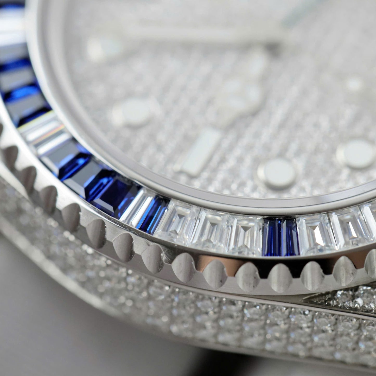 Rolex GMT-Master II Replica Watch Sapphire + Diamonds Moissanite 40mm