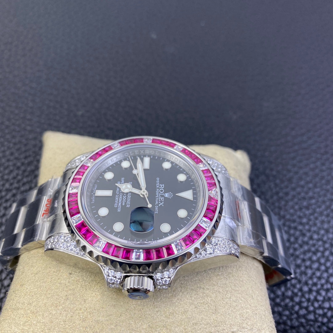 Rolex Submariner Special Edition with Diamonds - Pink Diamonds - 40mm(1:1 replica)