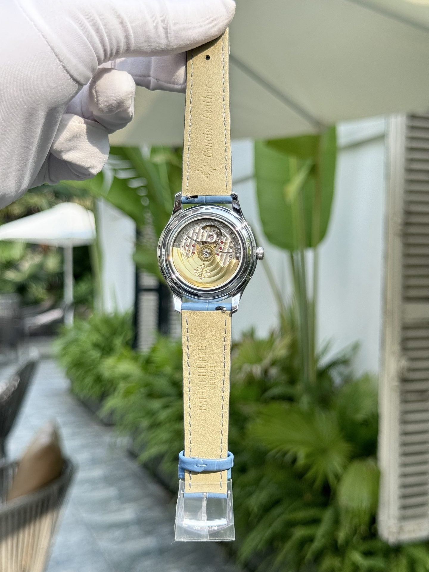 Patek Philippe Replica Watches Complications 4947G Blue Dial Leather Strap 38mm