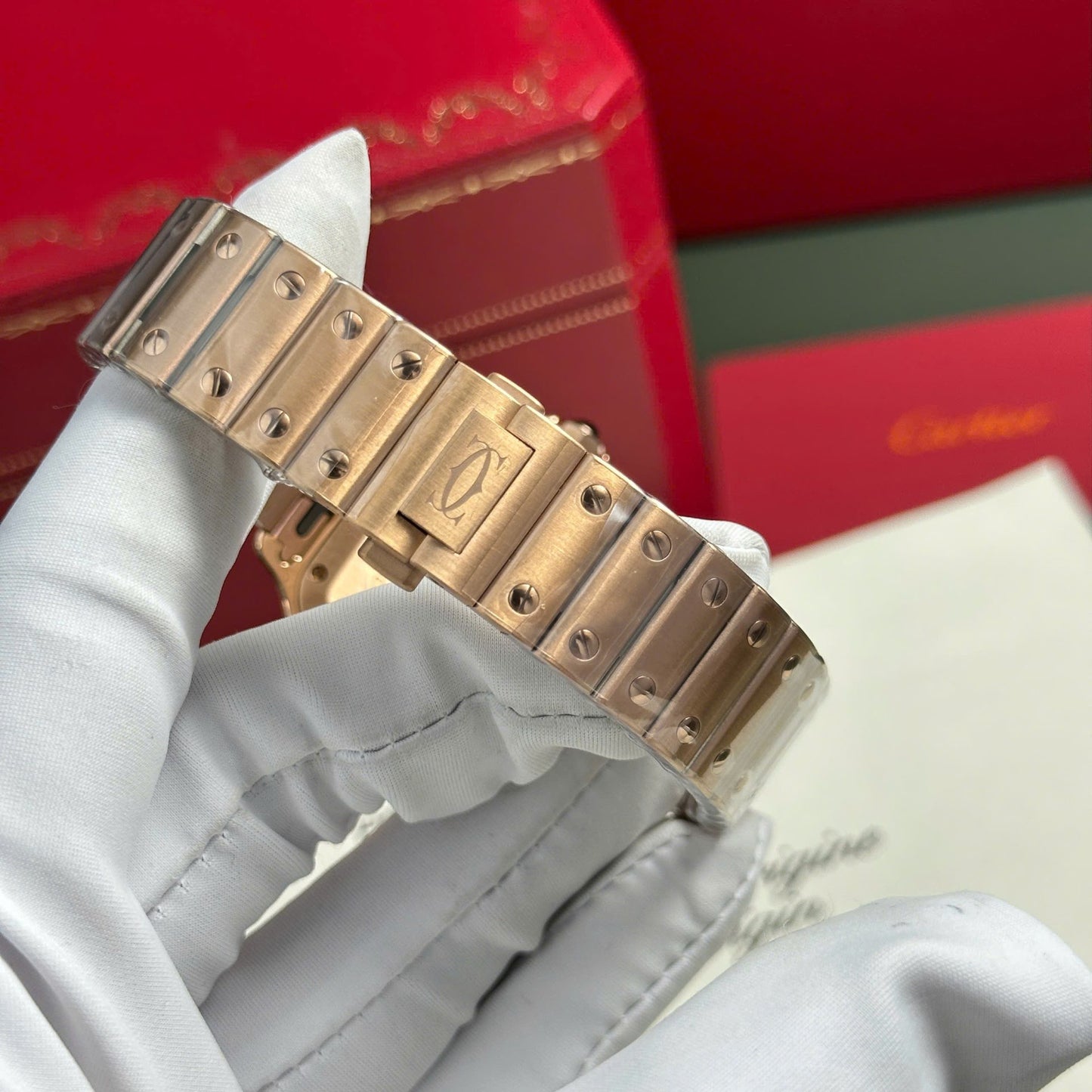 Cartier Santos Womens Replica Watch White Dial BV Factory 35.2mm