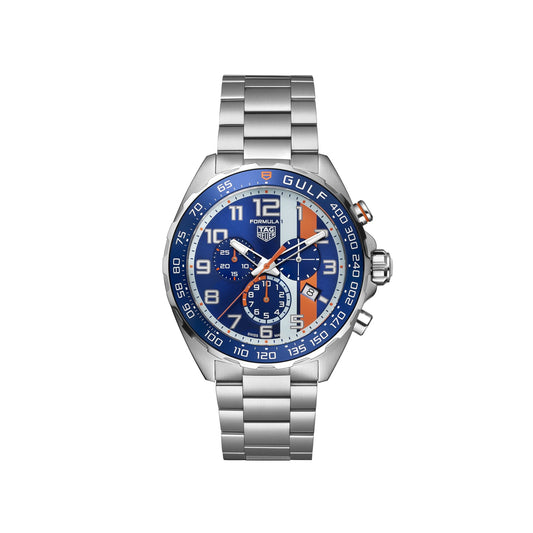 TAG Heuer Replica Watch Formula 1 Chronograph X Gulf Quartz 43 mm Steel(1:1 replica)