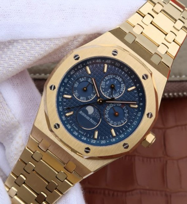 Replica Audemars Piguet JF Royal Oak 41mm 26574 YG Blue Textured Dial A5134