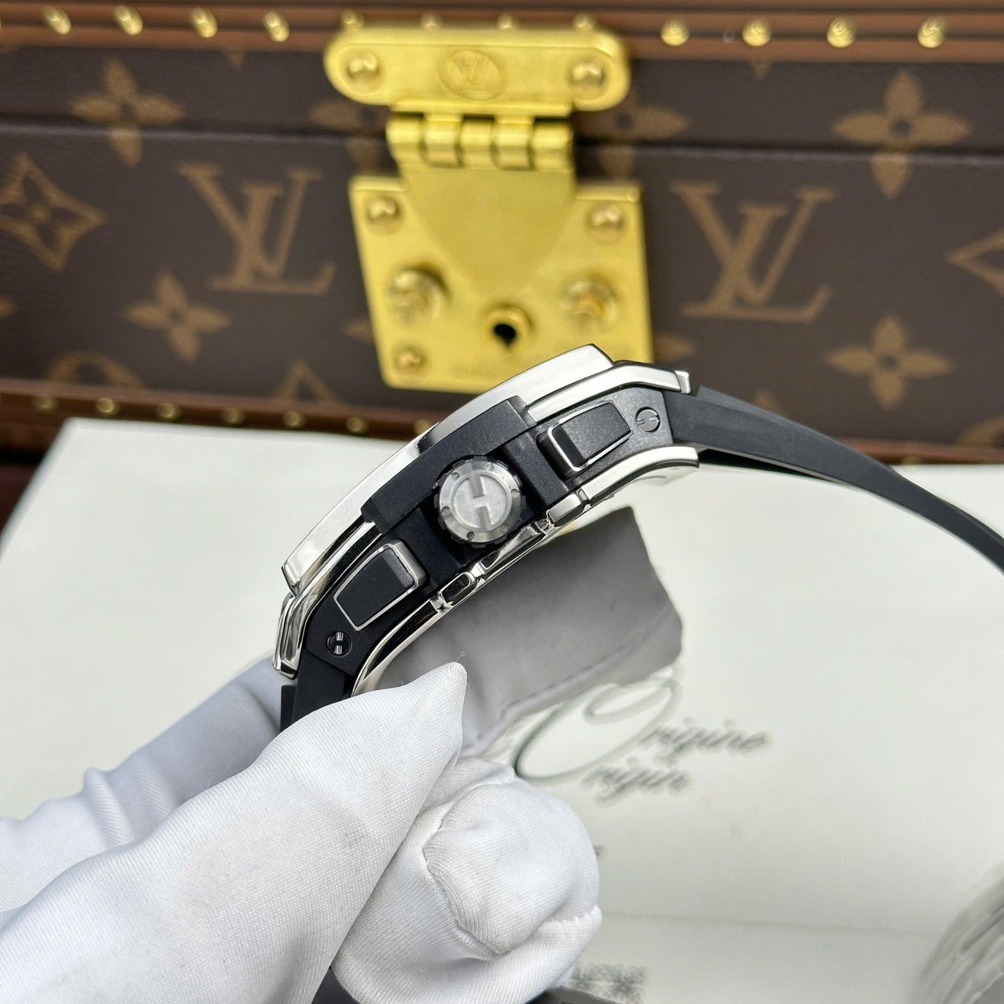 Hublot Spirit Of Big Bang Titanium Replica Watch Rubber Strap BBF Factory 42mm