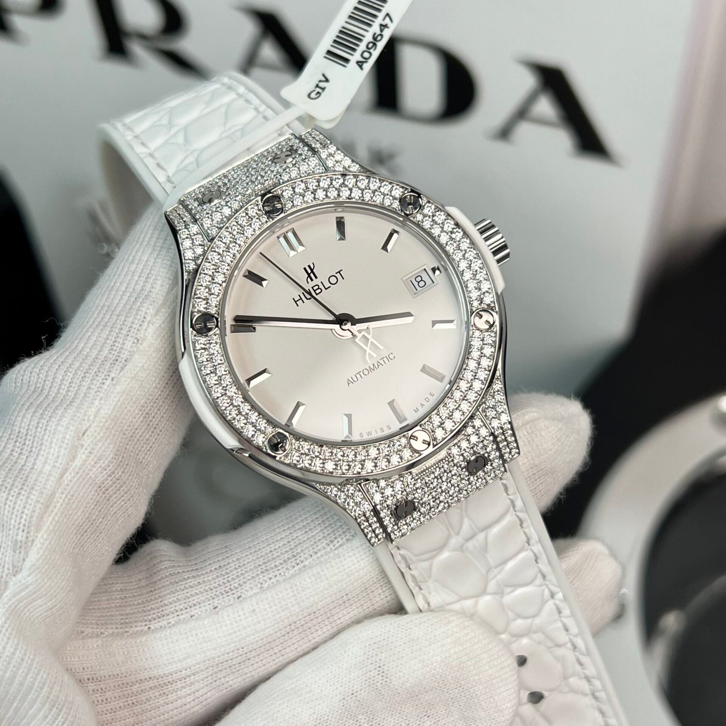 Hublot Replica Watch Full Moissanite Diamond White HB Factory 38mm