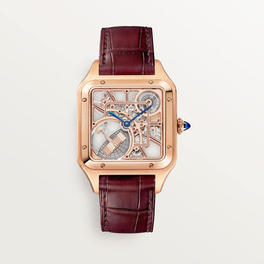 fake cartier watch Santos-Dumont micro-rotor skeleton large model 31 mm automatic mechanical movement 9629(1:1 replica)