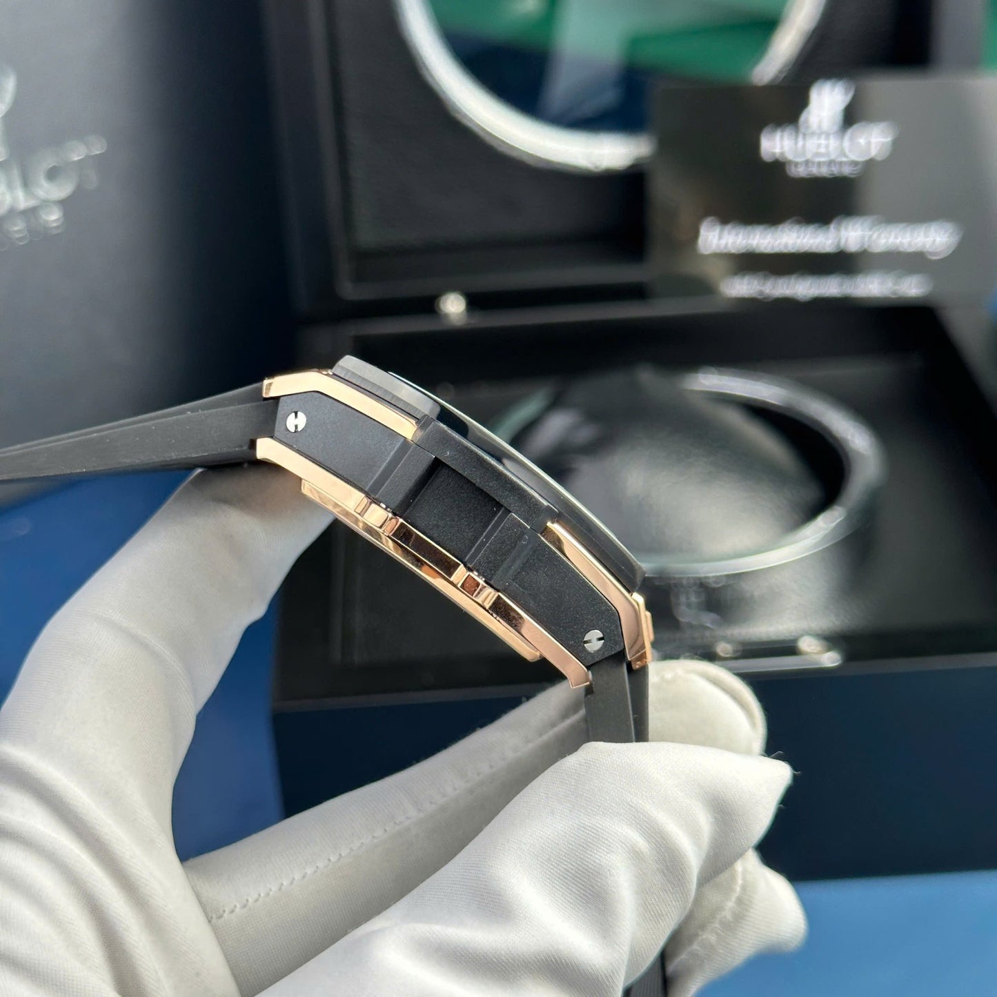 Hublot Spirit Of Big Bang King Gold Replica Watch Rubber Strap 42mm