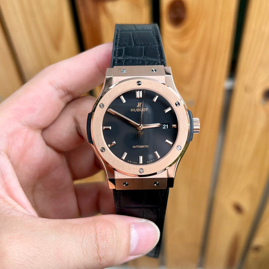 Hublot Replica 1:1 Watch Classic Fusion Titanium King Gold Black JJF 2023 42mm