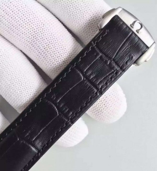 Replica Omega Speedmaster Apollo 17 40th anniversary Gray Dial Leather Strap Manual Winding