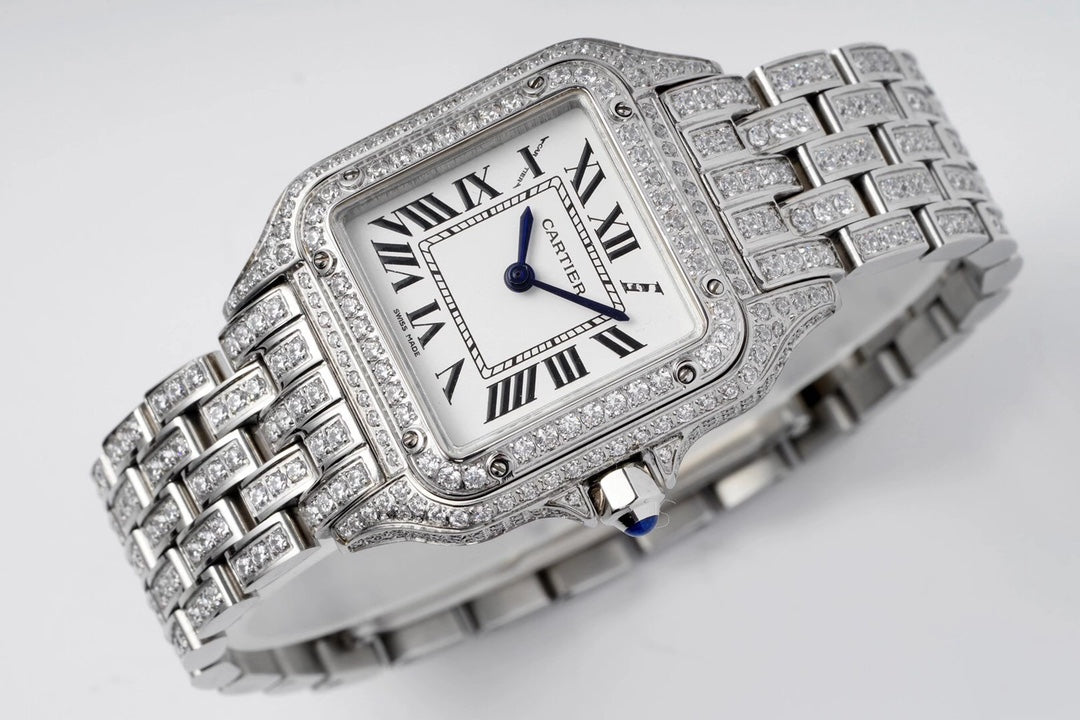 Cartier Cheetah Full of Diamonds Ladies 37MM-White Gold(1:1 replica)