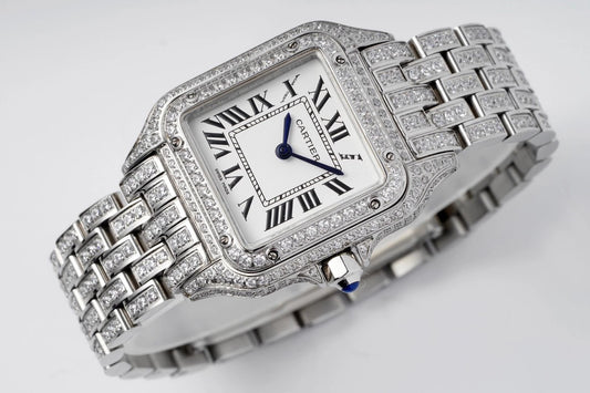 Cartier Cheetah Full of Diamonds Ladies 37MM-White Gold(1:1 replica)