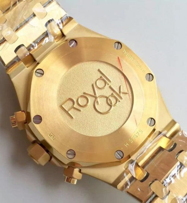 Replica Audemars Piguet Royal Oak Chronograph 26320 YG Blue Dial YG Bracelet A7750