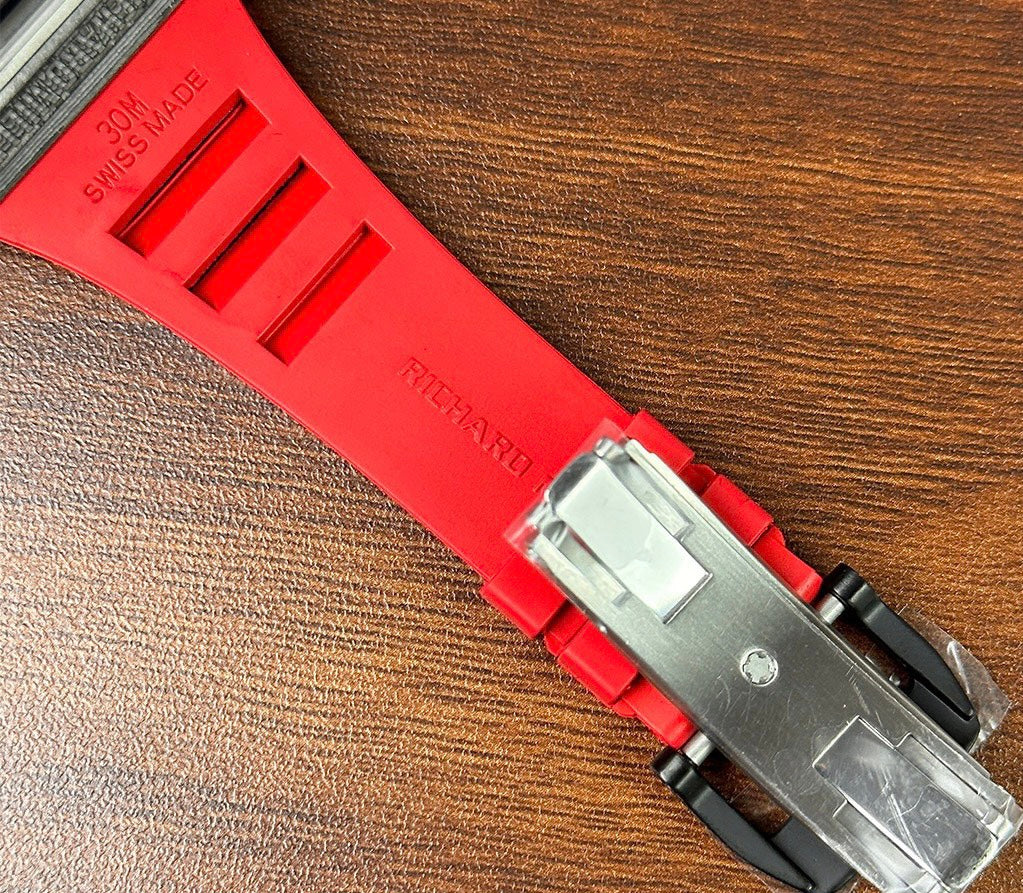 Richard Mille RM35-02 Replica Watch Skeleton Red Rubber Strap 44mm