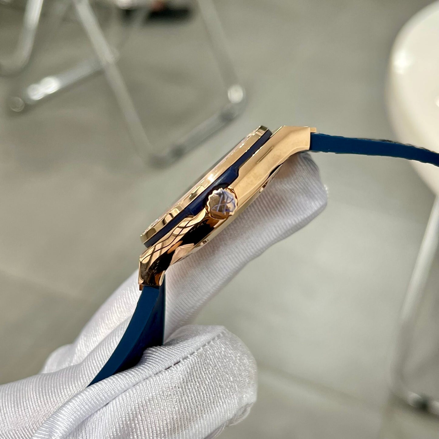 Hublot Classic Fusion King Gold Blue Replica Watch HB Factory 38mm