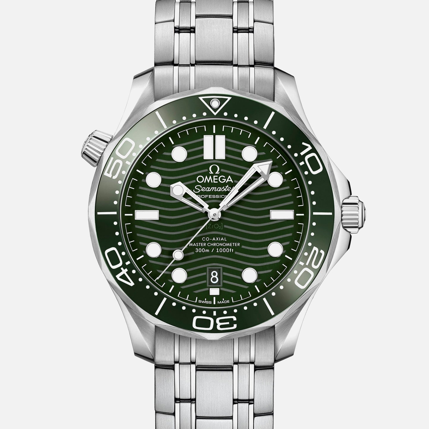 Seamaster Diver 300M Co-Axial Master Chronometer 42mm Green Dial On Bracelet(1:1 replica)