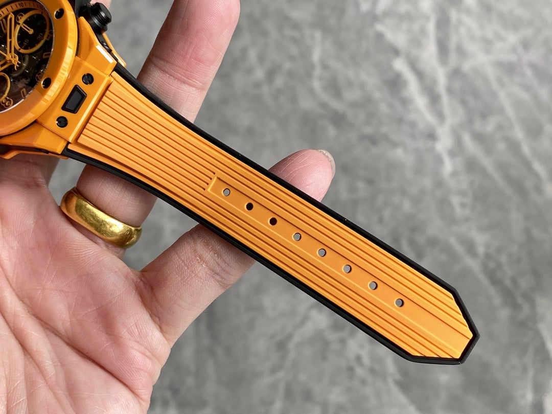 Hubot Big Bang Unico Orange Ceramic Best Replica Watch BBF Factory 42mm