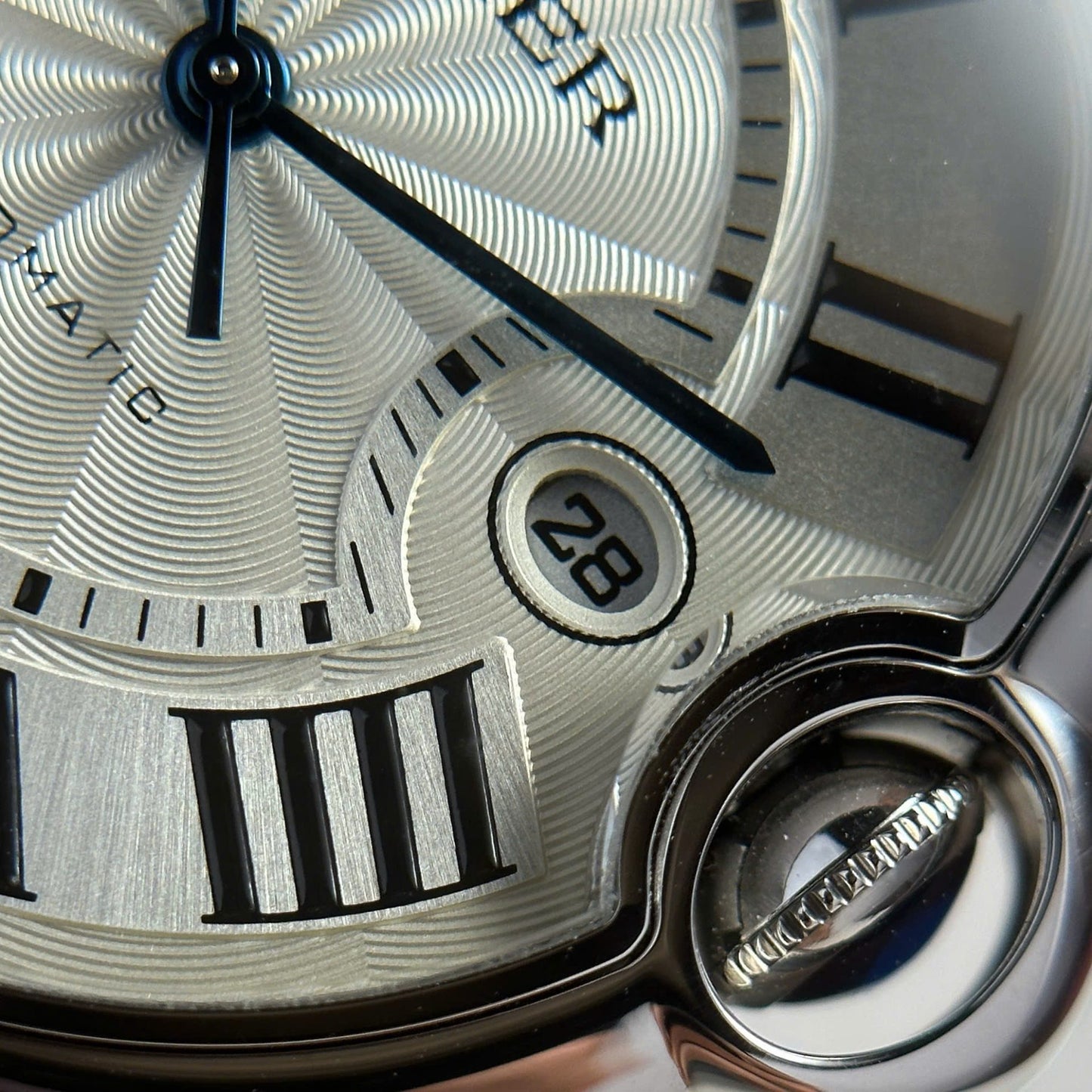 Cartier Ballon Bleu Replica Watch Dial White Leather Strap AF Factory 42mm