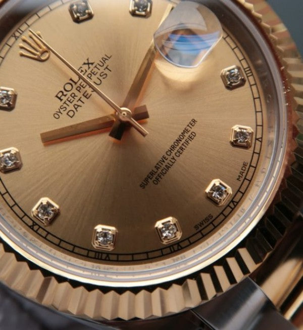 Replica Rolex DateJust II 41mm SS/YG YG Dial Diamonds Marker SS/YG Bracelet A3136