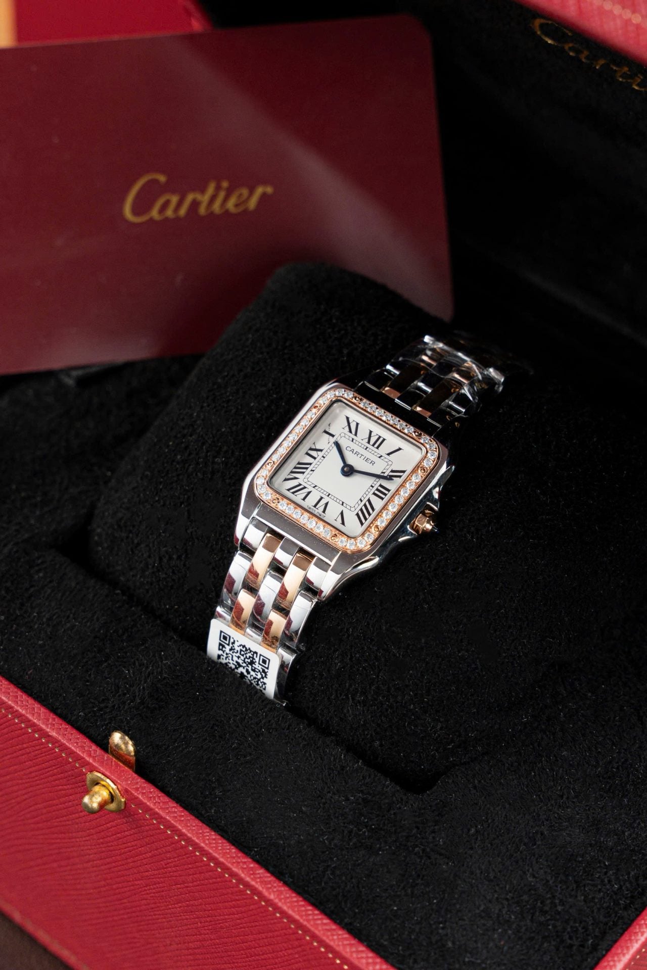 Cartier Panthere WSPN007 Demi Rose Gold Replica Watch Diamonds Moissanite Hong Kong 27x37mm