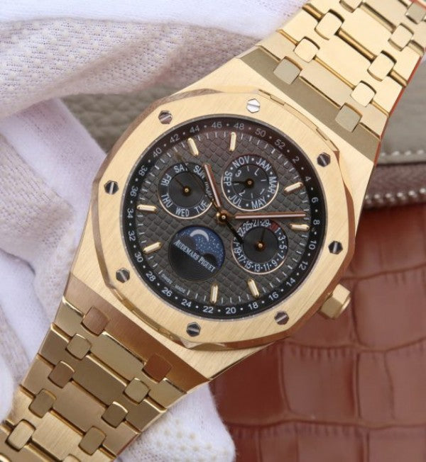 Replica Audemars Piguet JF Royal Oak 41mm 26574 YG Black Textured Dial A5134