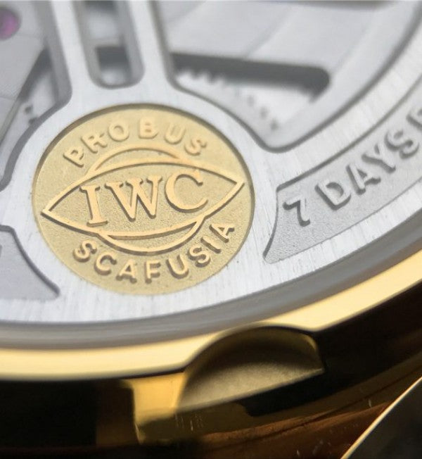Replica IWC ZF Portuguese IW500101 YG White Dial Leather Strap A52010