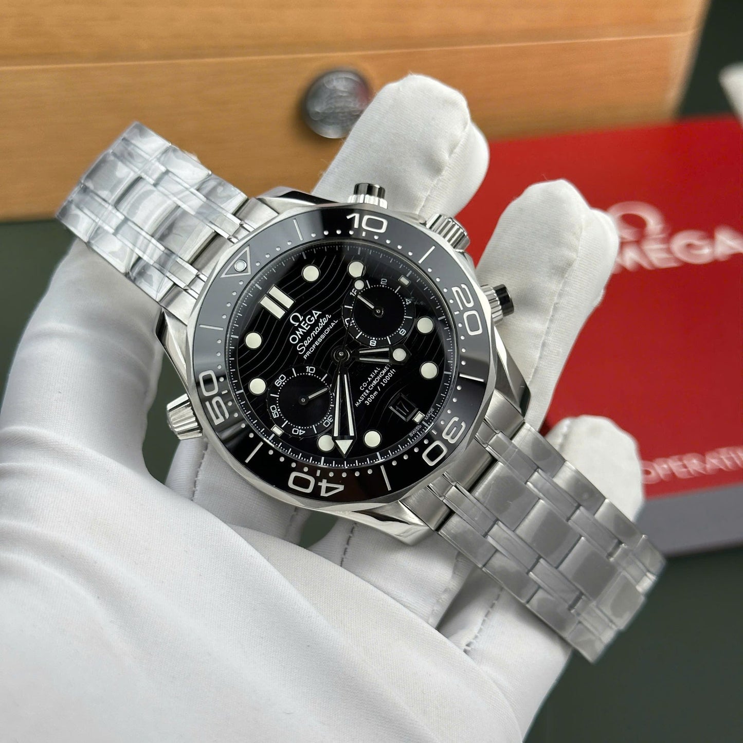 Omega Seamaster Diver 300M Chronograph Replica 11 Watch Black Dial N1 Factory 44mm