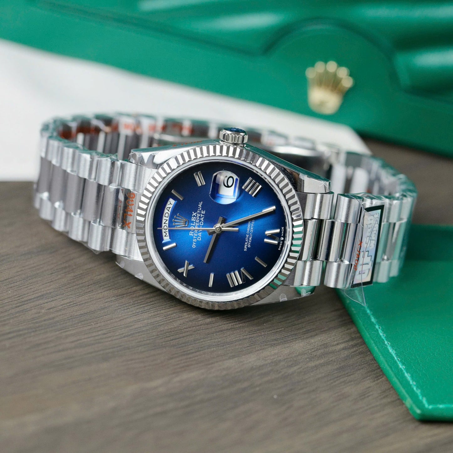 Rolex Day-Date 128236 Best Replica Watch Dial Blue Weight 158gram QF Factory 36mm
