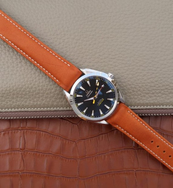 Replica Omega XF Aqua Terra 15,000 Gauss Anti-Magnetic Leather Strap A8500