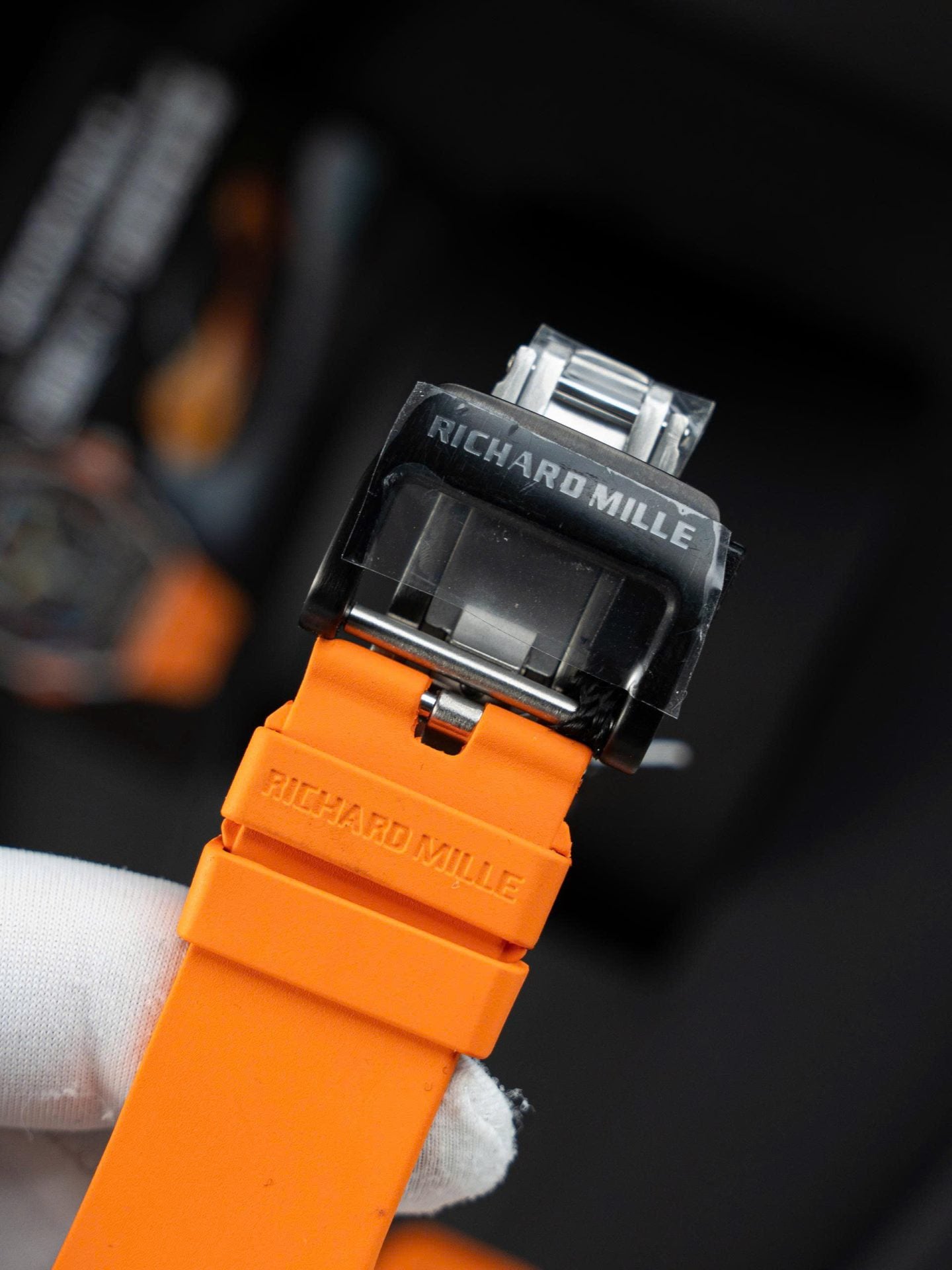 Richard Mille RM65-01 Replica Watches Orange Rubber Strap 44.5¡Á49.9mm