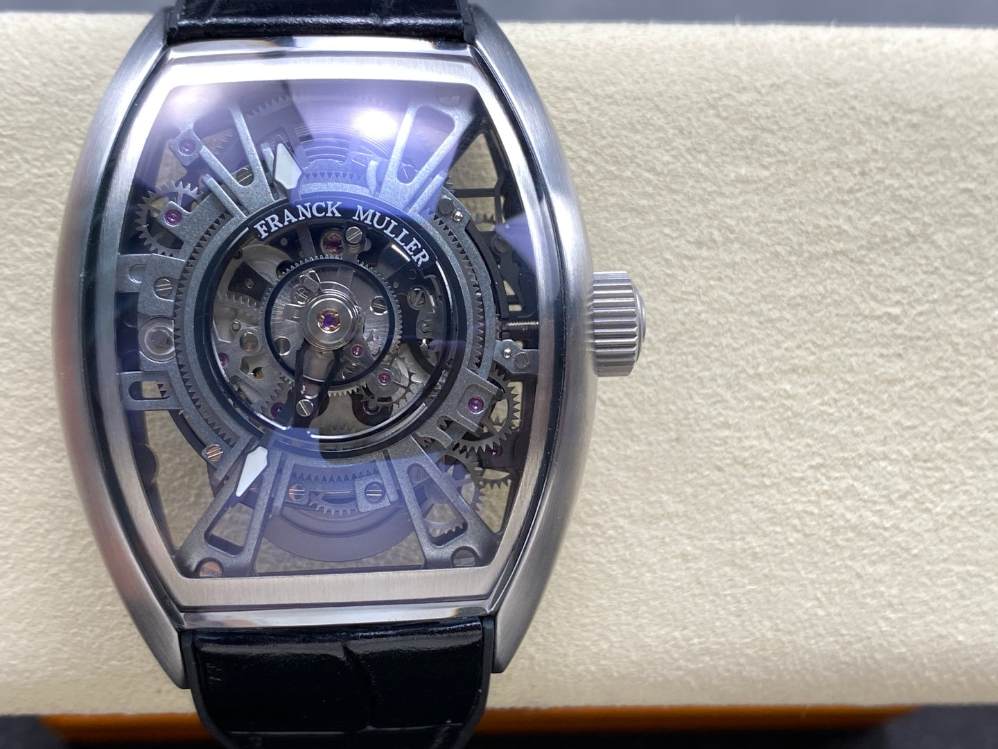 Franck Muller Curvex CX Grand Central Tourbillon Skeleton Luxury Replica Watches Men s 36x53mm