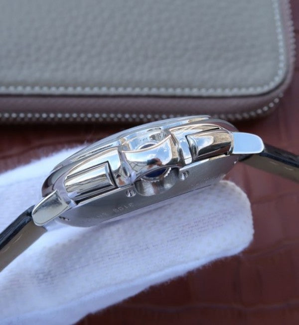 Replica Cartier Ballon Bleu De Cartier Chrono SS Black Dial A8101