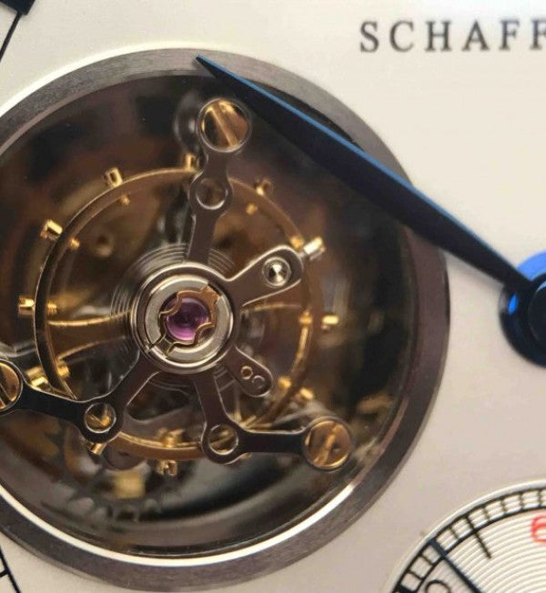 Replica IWC AZ Portuguese Tourbillon White Dial Blue Markers