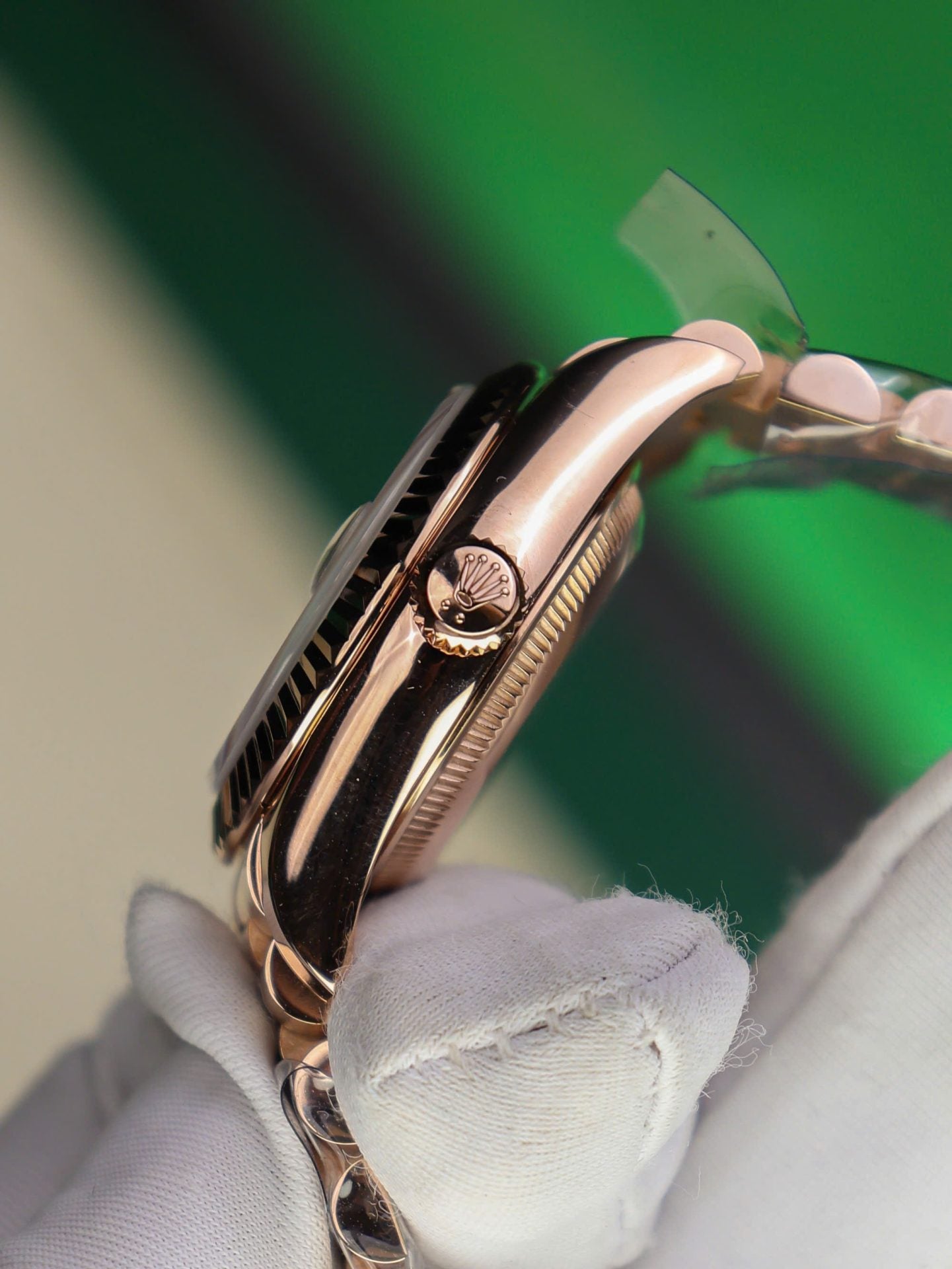 Rolex DateJust Women Copies Watches Gold Wrapped Chocolate Dial GM Factory 28mm
